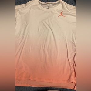 Girls Youth Large Jordan Pink White Ombre Shirt